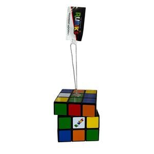 Rubiks Cube Decoupage Christmas Ornament Collectible by RUZ New